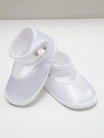 Atłasowe balerinki - białe