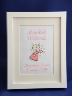 Haftowany Anioł - z dedykacją