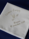 Haftowana szatka do chrztu - chusteczka [4]