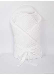 Rożek- Becik dzianinowy BIAŁY