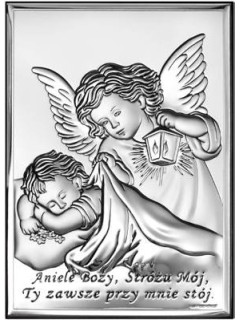 Srebrny Obrazek - Aniele Boży 2