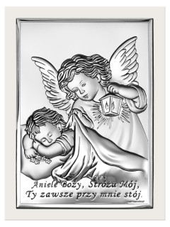 Srebrny Obrazek - Aniele Boży 3
