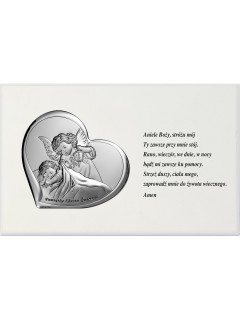 Obrazek na drewienku z modlitwą 18x11,5 cm