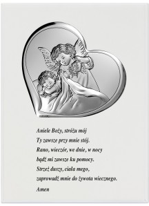 Obrazek na drewienku z modlitwą 11,5x15,5 cm