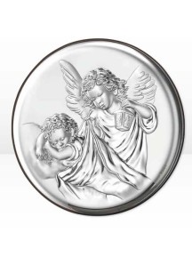 Srebrny Obrazek z Aniołkiem 11cm