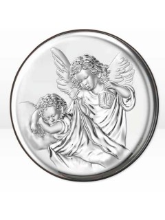 Srebrny Obrazek z Aniołkiem 11cm