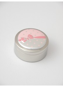 Pudełeczko na pierwszy ząbek- zdobienie różowe