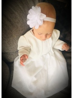 Opaska dziecięca z kwiatkiem, elastyczna 3