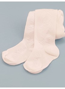 Rajstopki żakardowe BIAŁE