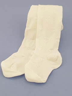 Rajstopki żakardowe BIAŁE