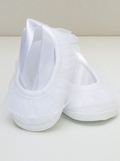 Pantofelki z szarfą-koronkowe 2