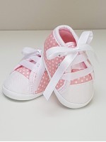 Trampki różowe w groszki