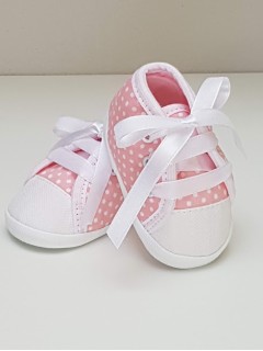 Trampki różowe w groszki