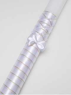 Ręcznie zdobiona świeca -atłas zdobienie złote